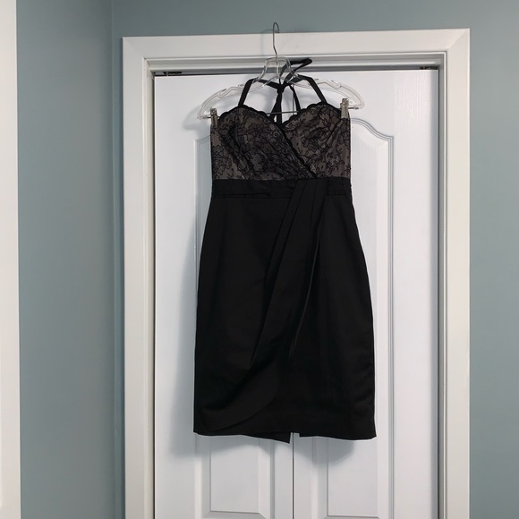 NEXT size 12 mini cocktail dress with lace bodice sweetheart neck - Picture 4 of 9